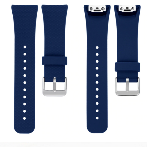 Silicone Strap, laid flat, separate parts, top and underside view