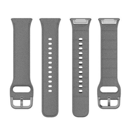 Silicone Strap, laid flat, separate parts, top and underside view