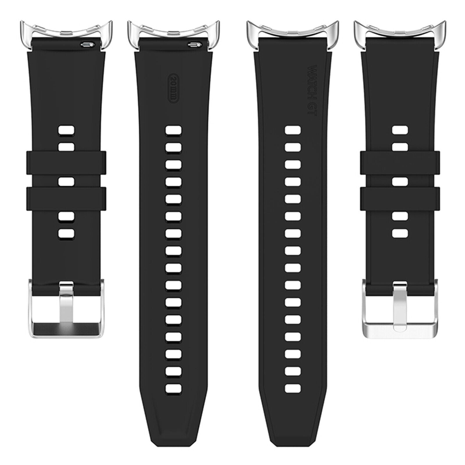 Bracelet silicone Google Pixel Watch 4 - 41mm (noir)