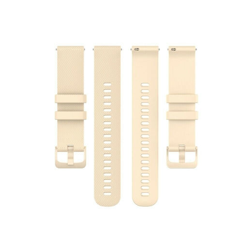 Premium Silicone Strap, laid flat, separate parts, top and underside view