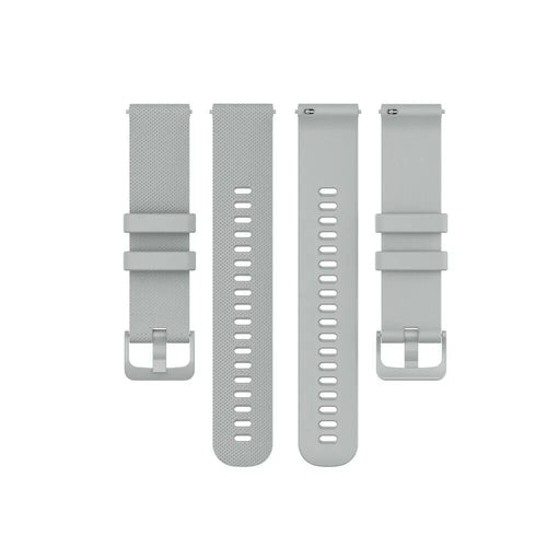 Premium Silicone Strap, laid flat, separate parts, top and underside view