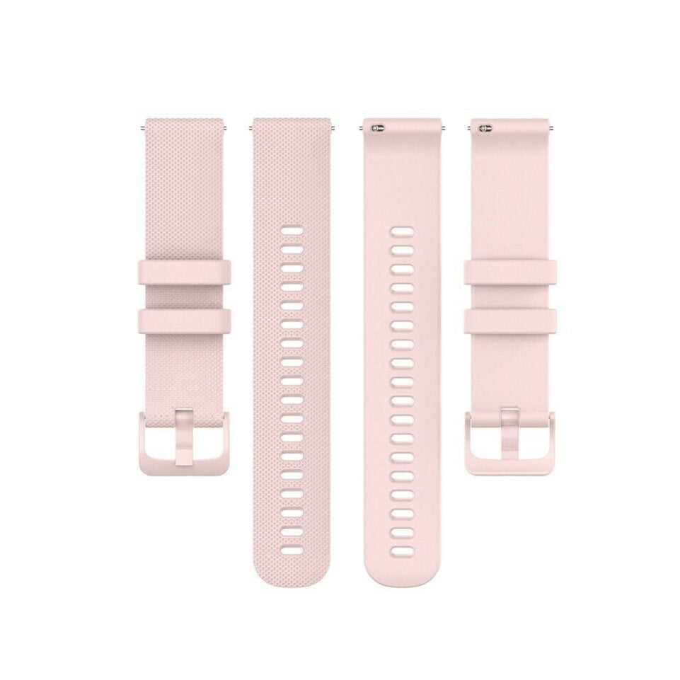 Bracelet montre silicone premium 20mm - universal (rose)