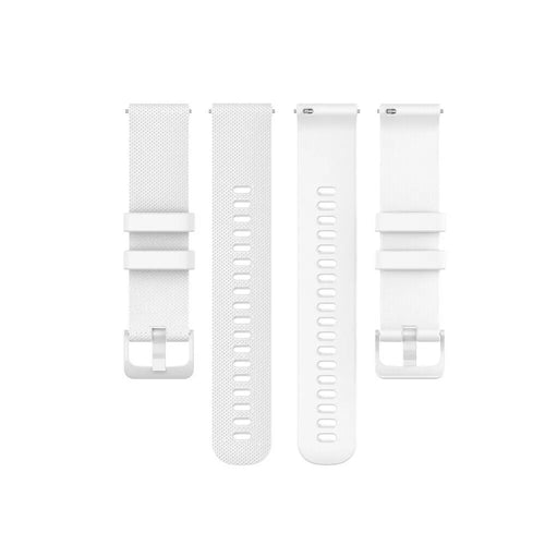 Premium Silicone Strap, laid flat, separate parts, top and underside view