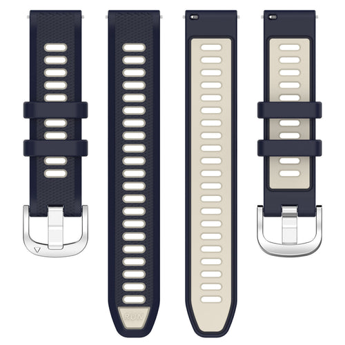 Bracelet à boucle sportive Garmin Forerunner 570 - 42mm (bleu foncé/beige)
