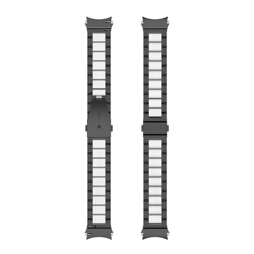 Steel Strap, laid flat, separate parts, top and underside view