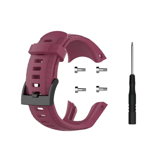 Silicone Strap, laid flat, separate parts, top and underside view