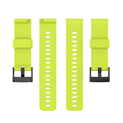 Silicone Strap, laid flat, separate parts, top and underside view