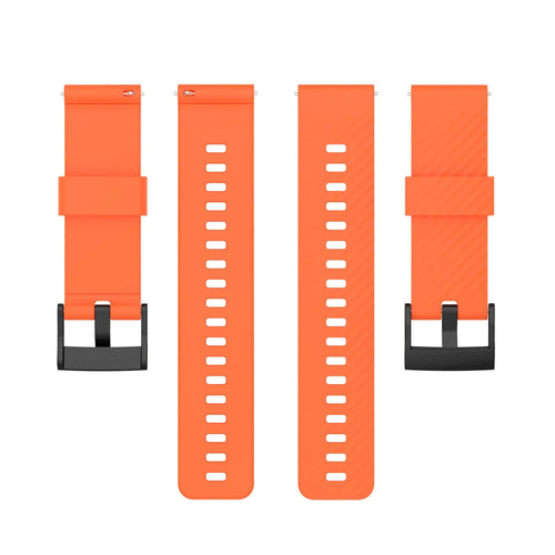Silicone Strap, laid flat, separate parts, top and underside view