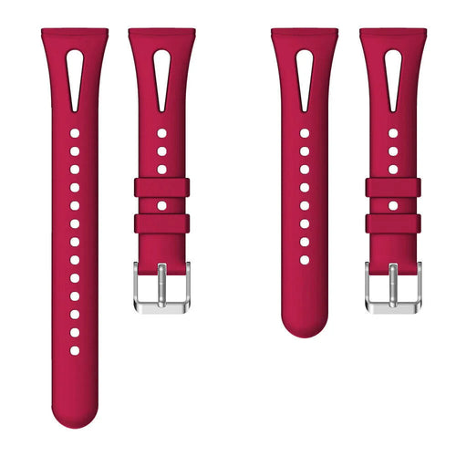 Silicone Strap 'Deluxe', laid flat, separate parts, top and underside view