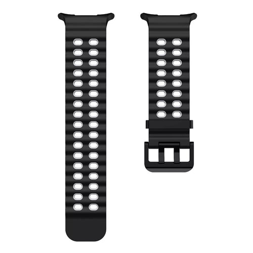 Samsung Galaxy Watch Ultra 2 Wave Silicone Strap Duo (Black/Grey)