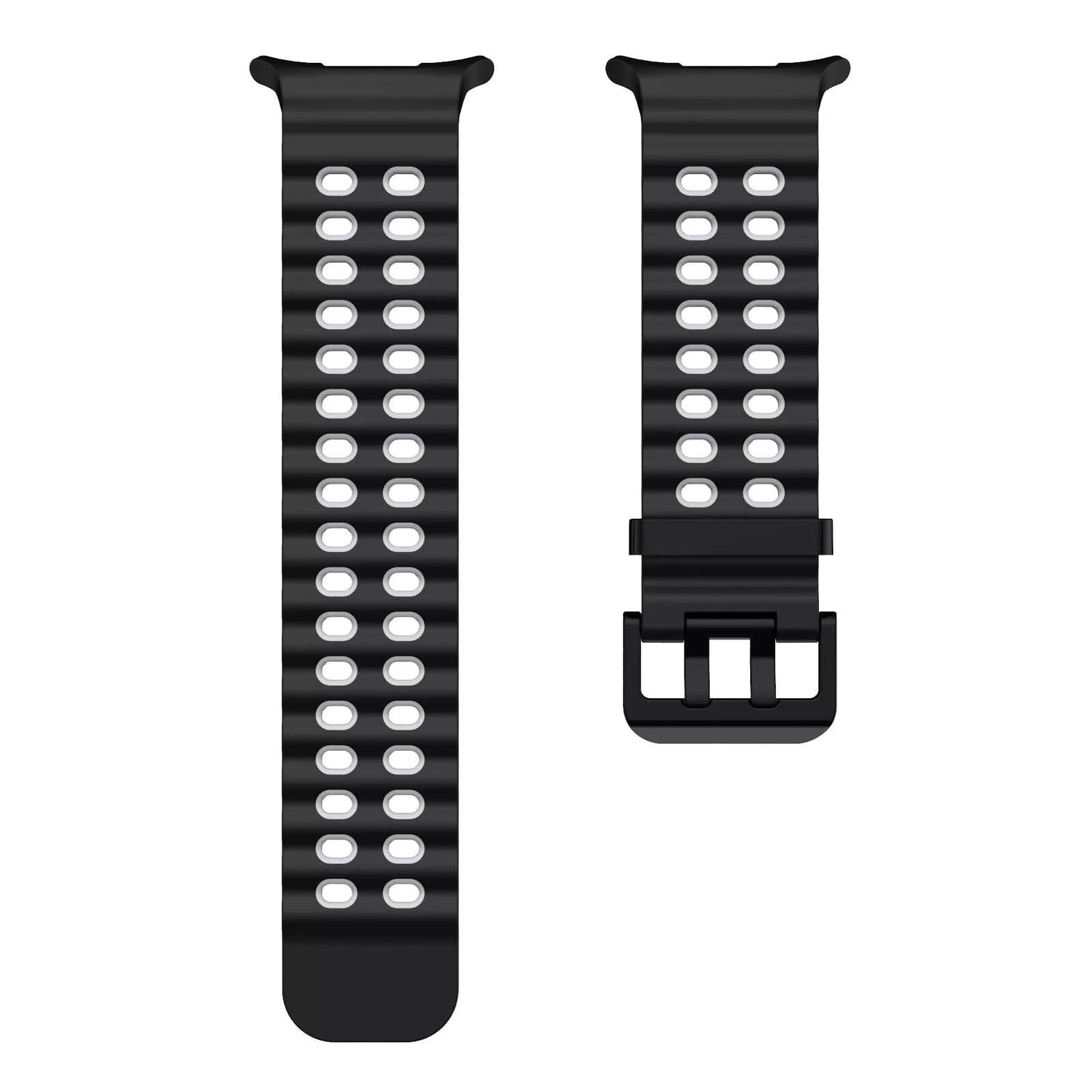 Bracelet silicone Wave Samsung Galaxy Watch Ultra (noir/gris)