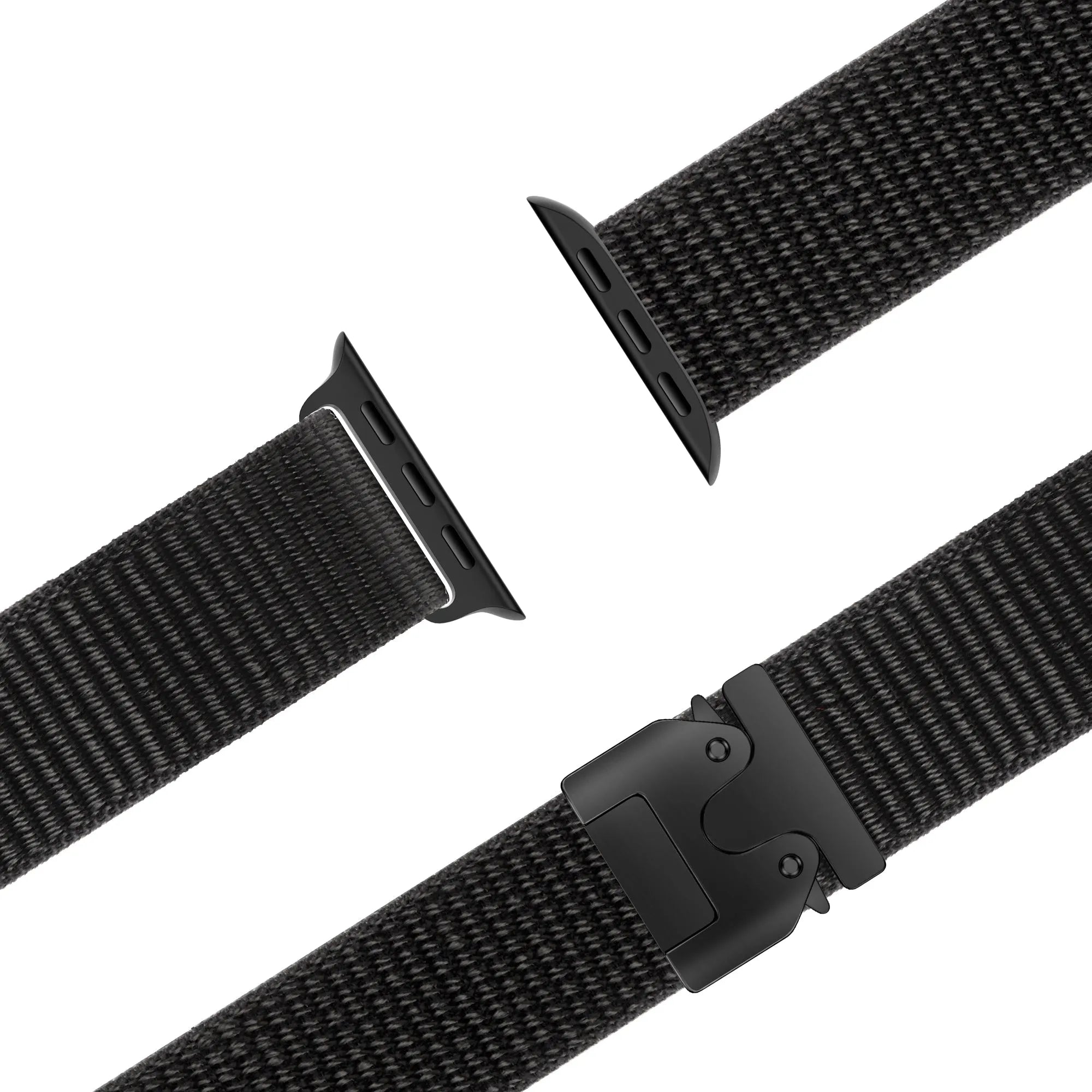 Bandz Bracelet nylon 'Classique' avec P-buckle Apple Watch (noir)