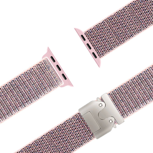 Nylon Strap 'Classic' P-Buckle, laid flat, joined, 45° top view