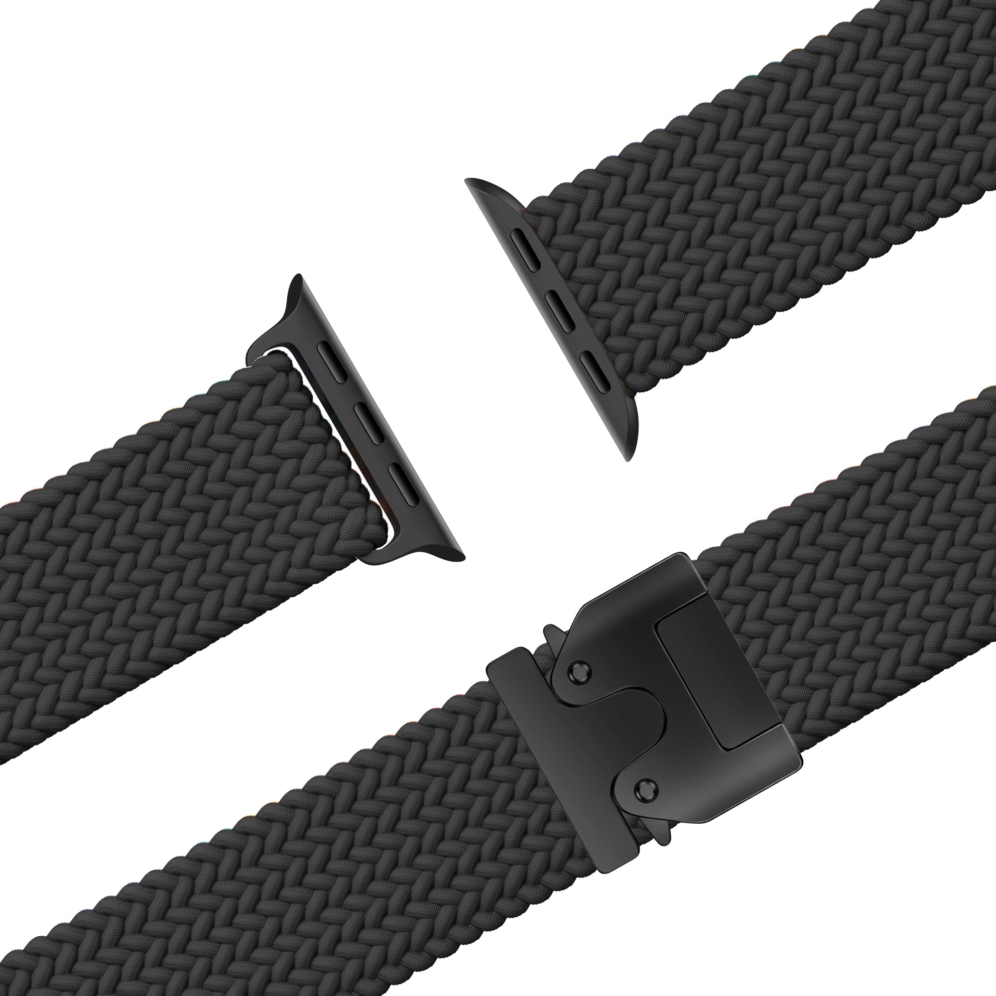 Bandz Bracelet tressé boucle en P Apple Watch Ultra (noir)
