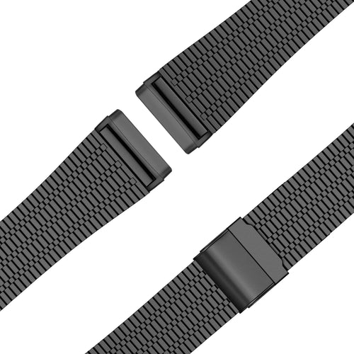 Adjustable Steel Strap, black, laid flat, joined, 45° top view
