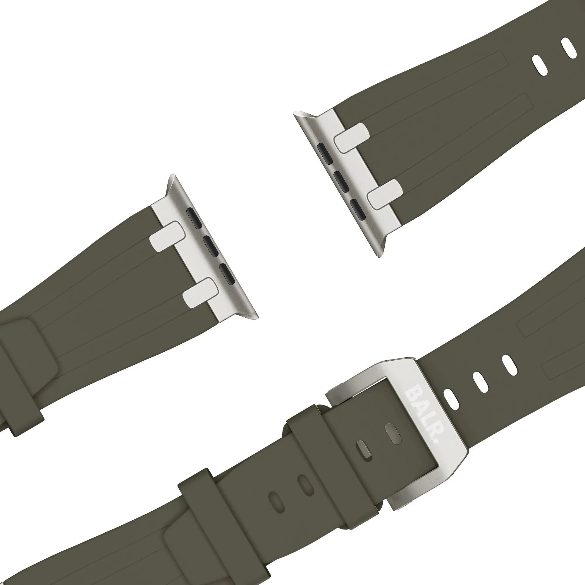 BALR. Bracelet silicone Apple Watch Ultra Liquid (marron/titane)