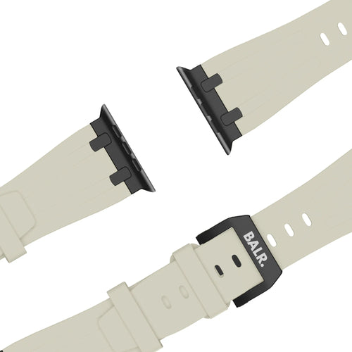 Liquid Silicone Strap, laid flat, joined, 45° top view