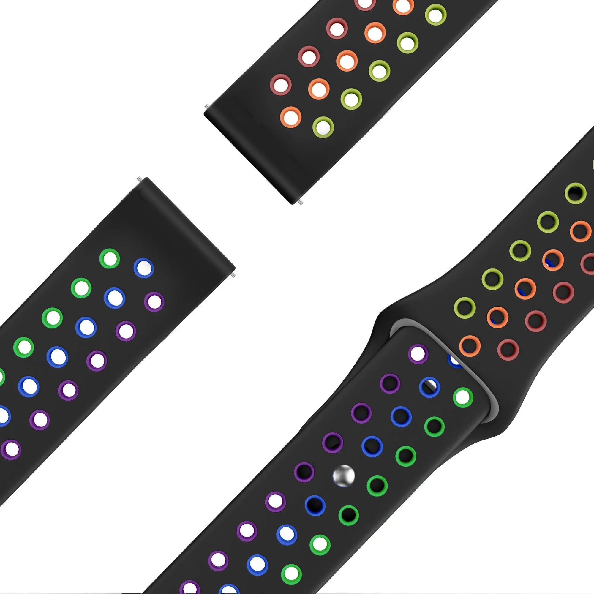 Bandz Bracelet sport 'Deluxe' Amazfit Cheetah 2 Pro (noir/multicolore)