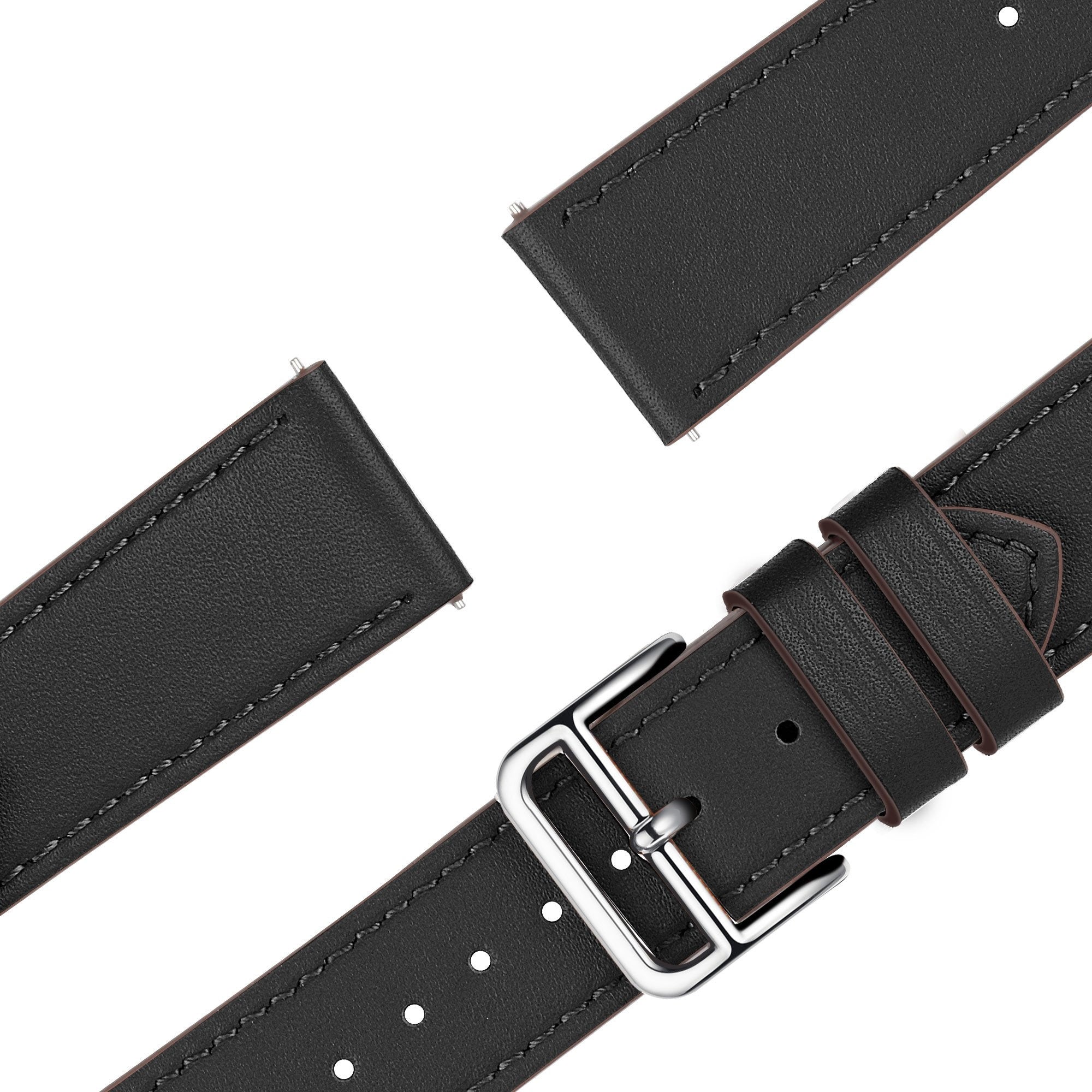 Bandz Bracelet cuir 'Deluxe' Huawei Watch GT 7 - 46mm (noir)