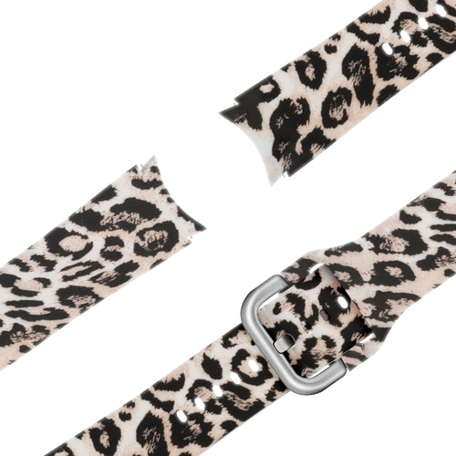 Silicone Patterned Strap, laid flat, joined, 45° top view
