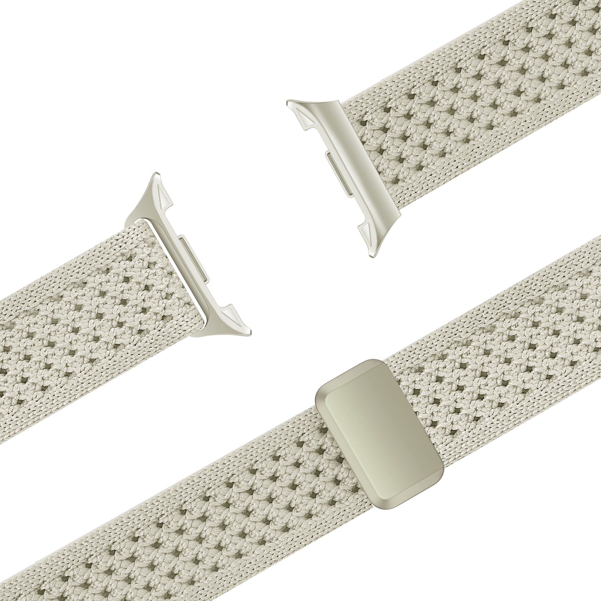 Bandz Samsung Galaxy Watch 8 - 40mm Vintage Nylon Strap (Starlight)