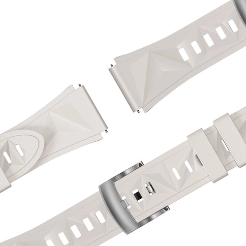 Silicone Strap 'Easy Fit', starlight, laid flat, joined, 45° top view