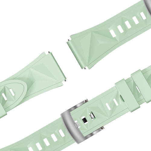 Silicone Strap 'Easy Fit', light green, laid flat, joined, 45° top view