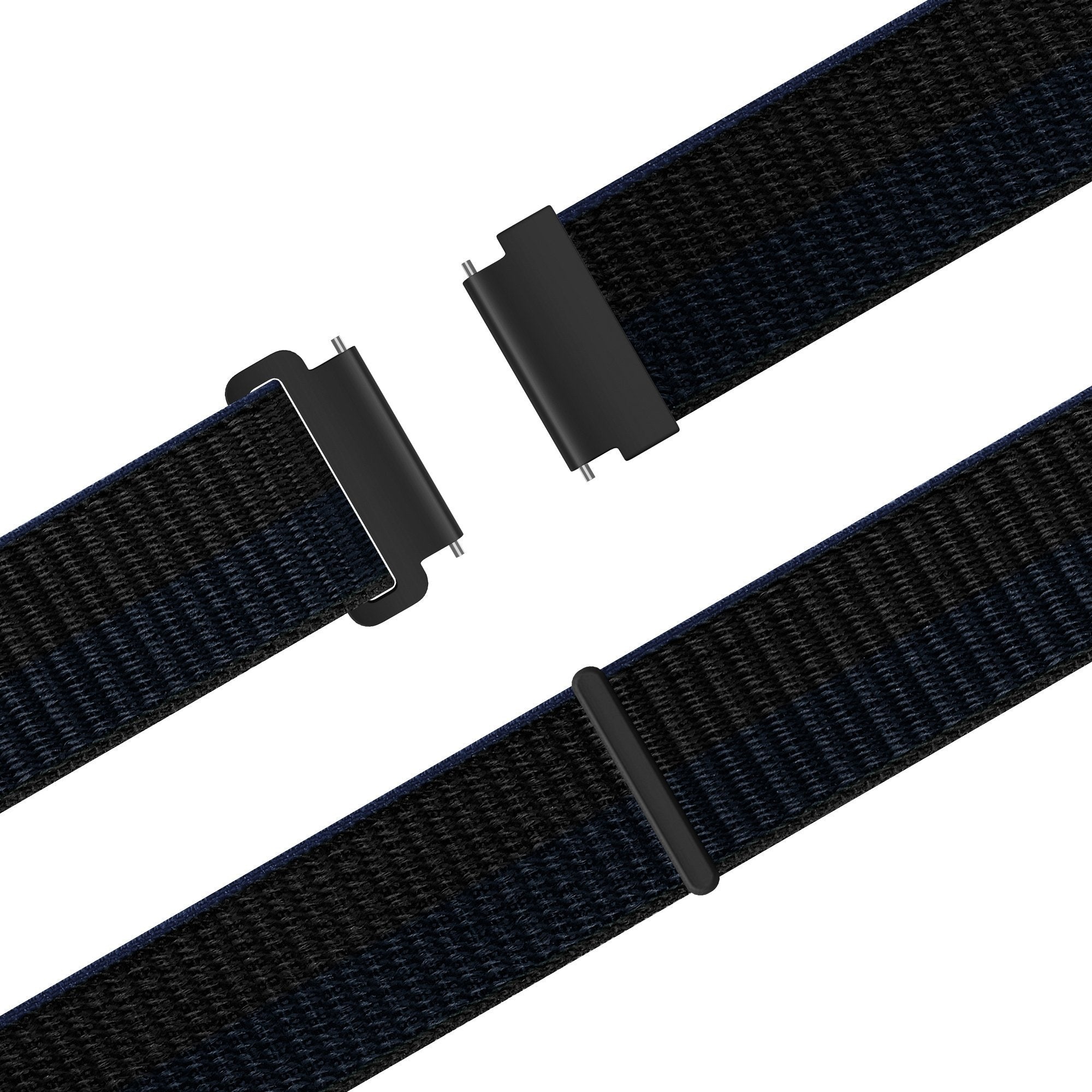 Bandz Huawei Watch GT 3 Pro 46mm Nylon Strap 'Easy Fit' (Black/Blue)