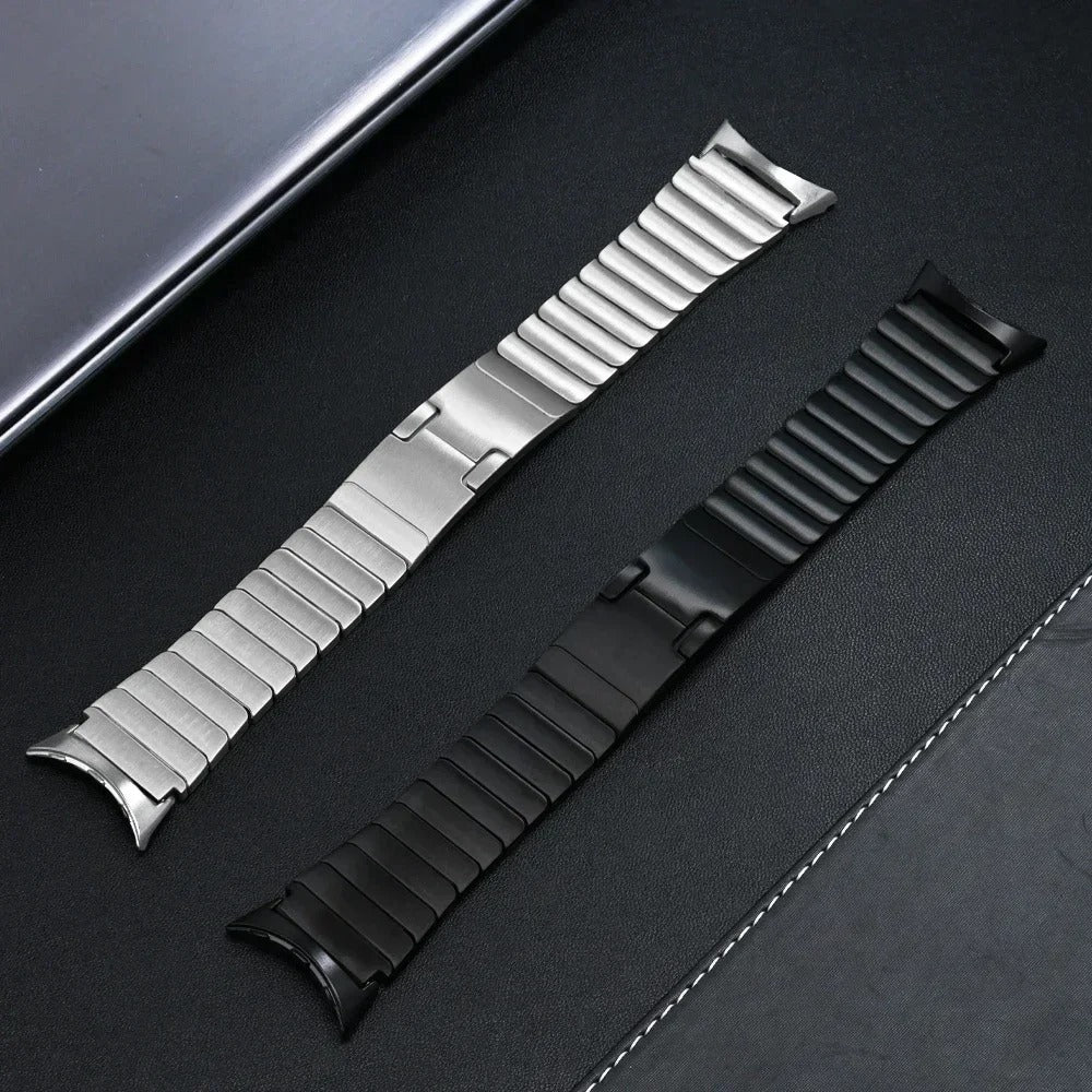 Bracelet acier à maillons 'Premium' Google Pixel Watch 4 - 45mm (noir)
