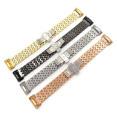 Steel Dragon Strap, silver, laid flat, joined, 45° top view
