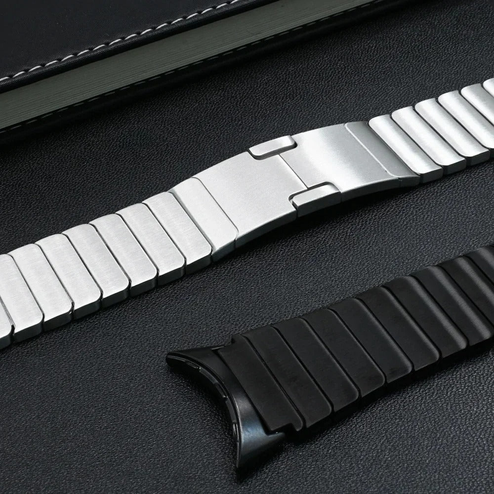 Bracelet acier à maillons 'Premium' Google Pixel Watch 4 - 45mm (noir)
