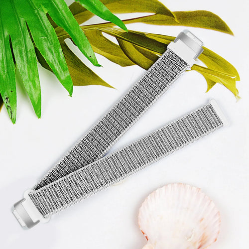 Nylon Strap, grey, laid flat, joined, 45° top view