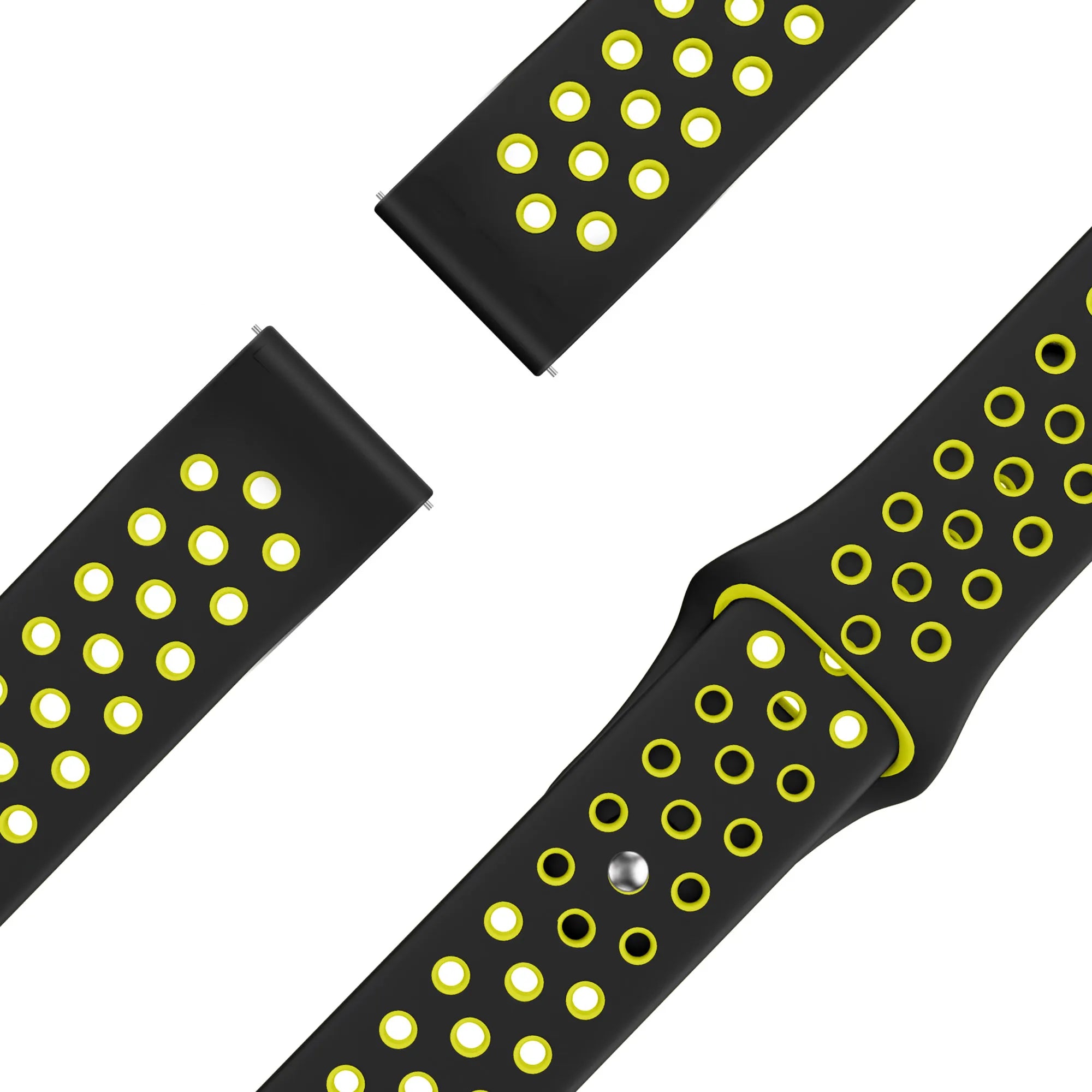 Bandz Bracelet sport 'Deluxe' Garmin Forerunner 570 - 47mm (noir/jaune)