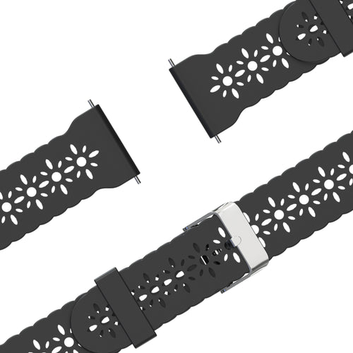 Bandz Garmin Vivomove 3 Silicone Strap 'Lace' (Black)