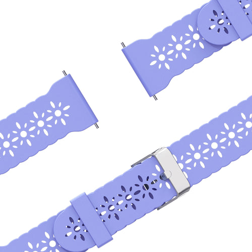 Bandz Garmin Venu 2 Plus Silicone Strap 'Lace' (Light Purple)