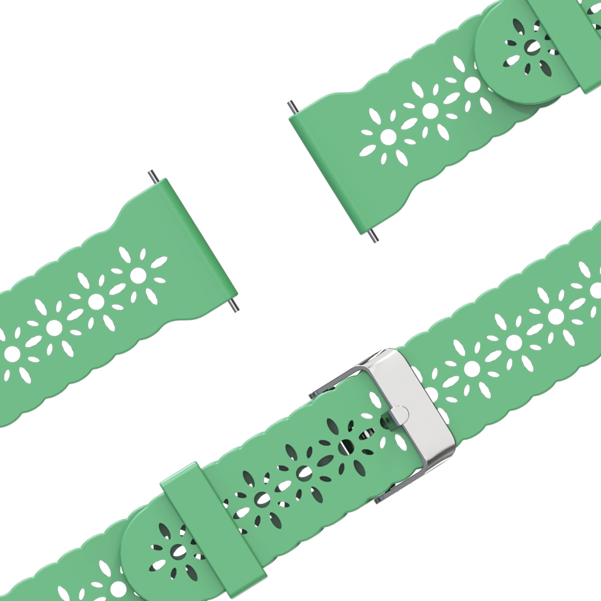 Bandz Garmin Venu 2 Plus Silicone Strap 'Lace' (Light Green)
