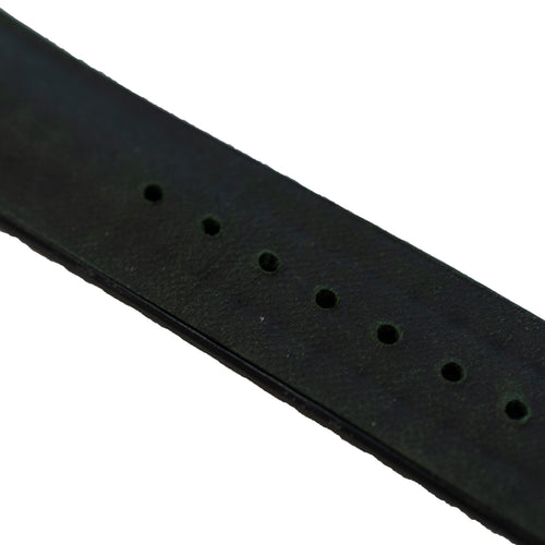 Leather Hybrid Strap, green, laid flat, joined, 45° top view