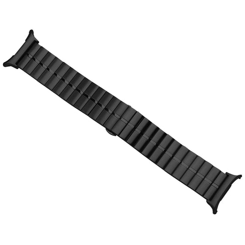 Premium Metal Strap, black, laid flat, joined, 45° top view