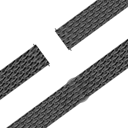 Bandz Bracelet acier 'Dragon' Garmin Forerunner 70 (noir)