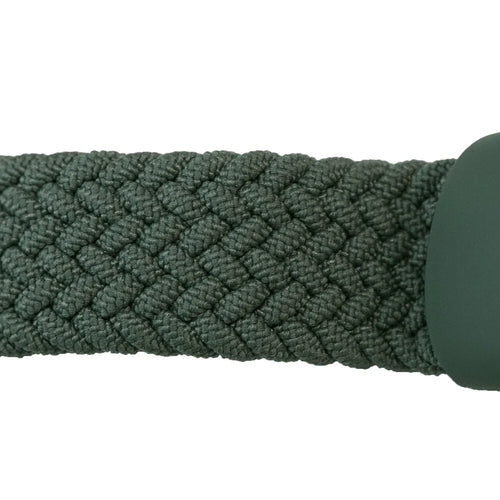 Nylon Mi Braided Strap, green, laid flat, joined, 45° top view