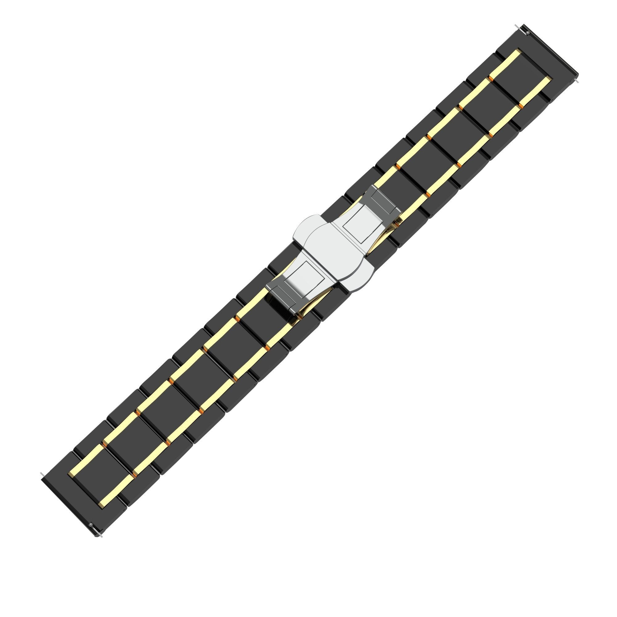 Bracelet en céramique avec maillons Samsung Galaxy Watch 4 - 44mm (noir/doré)