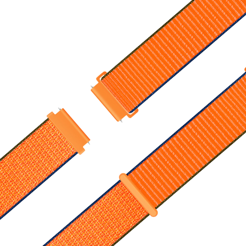 Nylon Loop Strap, kumquat, laid flat, joined, 45° top view