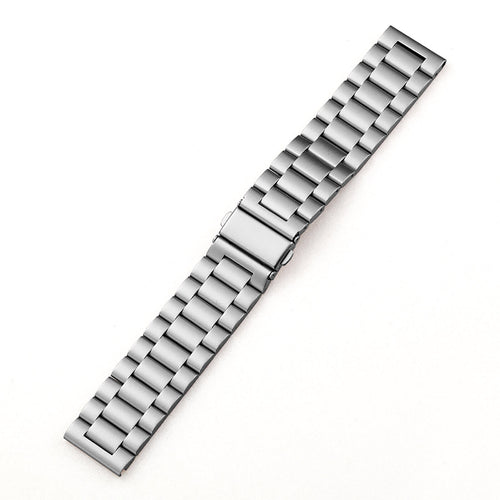 Steel Strap, silver, laid flat, joined, 45° top view