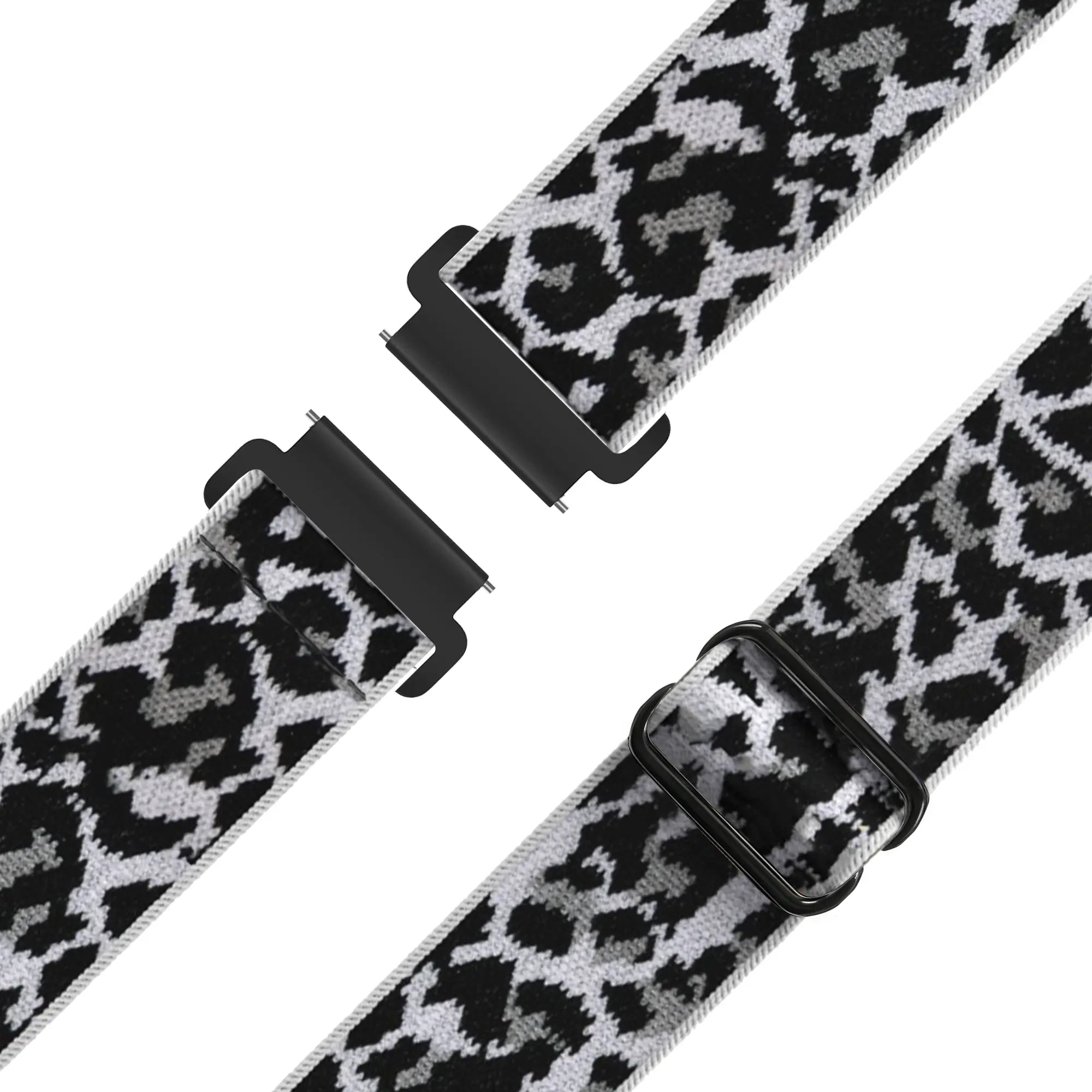 Bandz Garmin Forerunner 255s Elastic Nylon Strap (White Leopard)