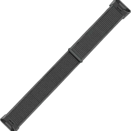 Nylon Strap, black, laid flat, joined, 45° top view
