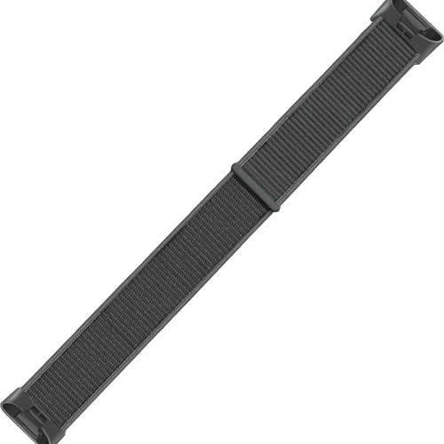 Nylon Strap, black, laid flat, joined, 45° top view
