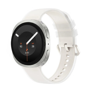 Bracelet silicone jelly Samsung Galaxy Watch 8 Classic (crème)