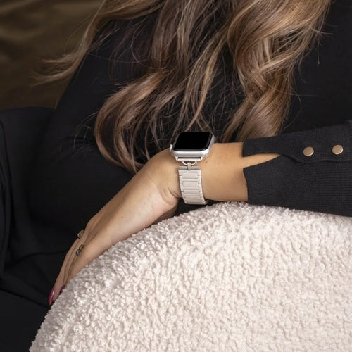 Bandz Apple Watch Magnetic Silicone Strap 'Slim' (Starlight)