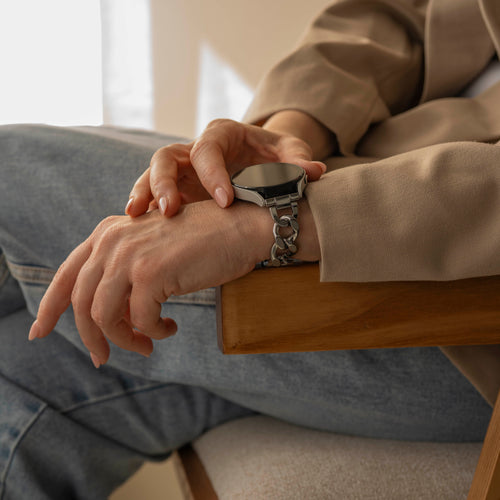 Bracelet chaîne acier Samsung Galaxy Watch 4 Classic 46mm (argent)