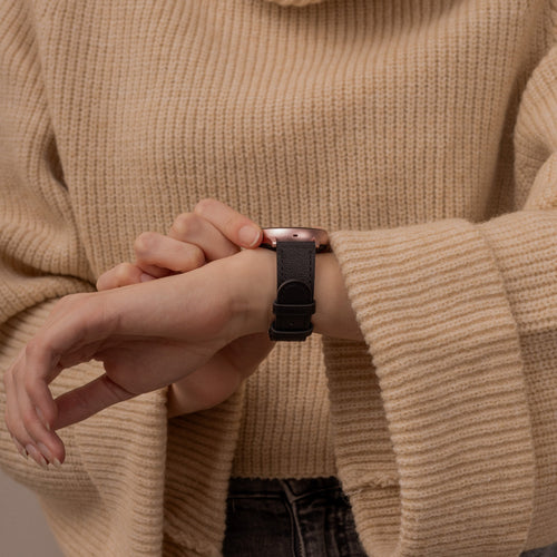 Bracelet cuir Samsung Galaxy Watch 7 - 40mm (noir)